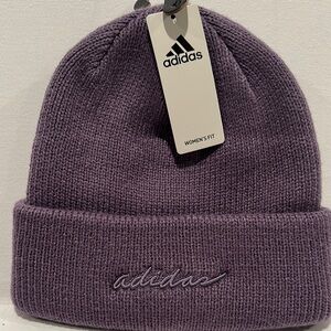 NWT Adidas Women’s Script Shadow Violet Fold Beanie.